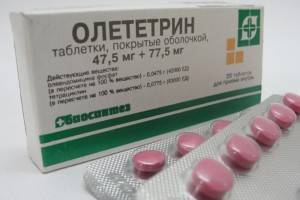 Таблетки Олететрин