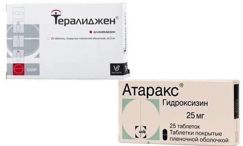 Тералиджен или Атаракс используют для терапии тревожных симптомов, коррекции когнитивных функций, панических атак и фобий